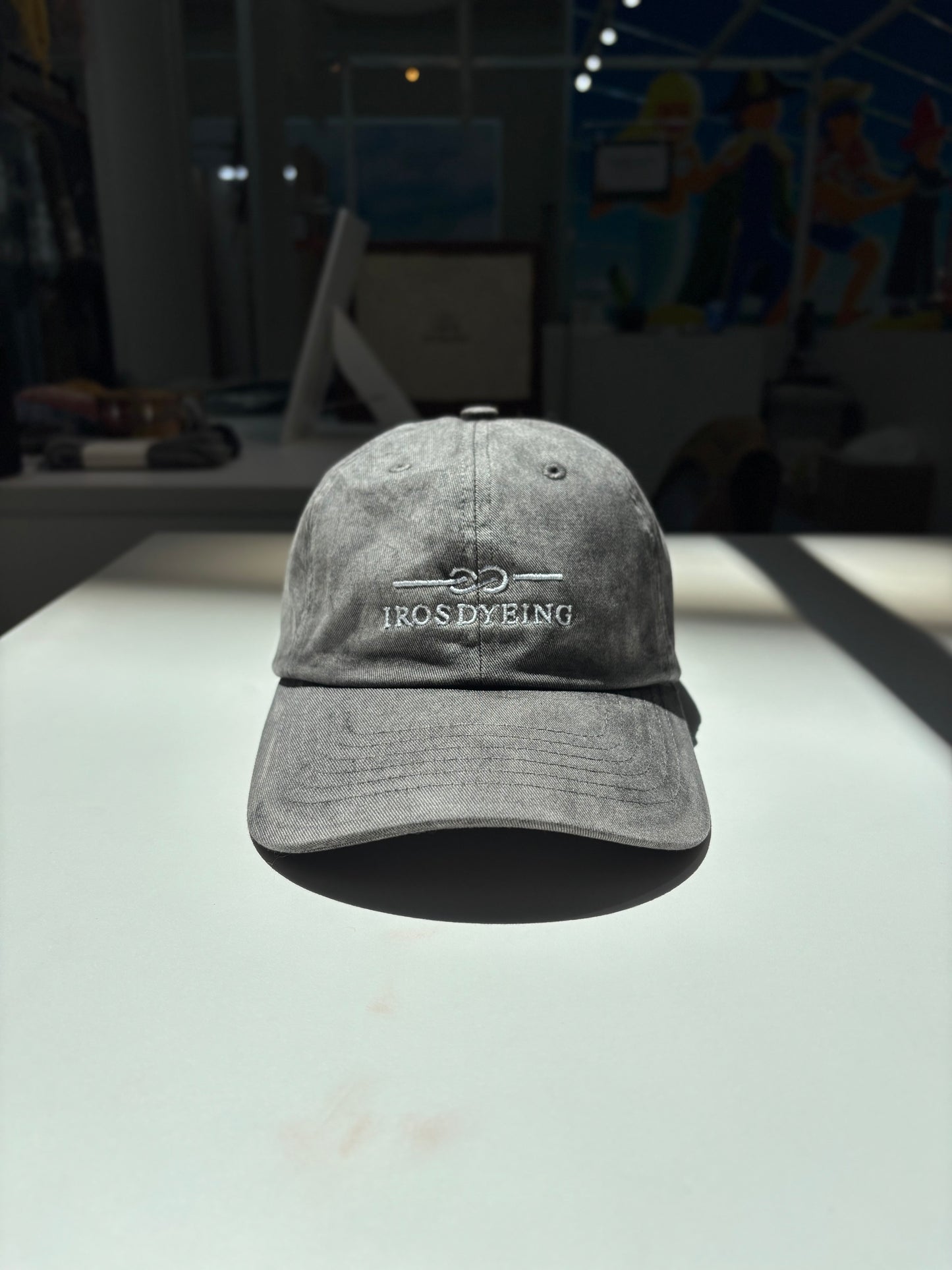6片斜紋布帽 / 灰色
