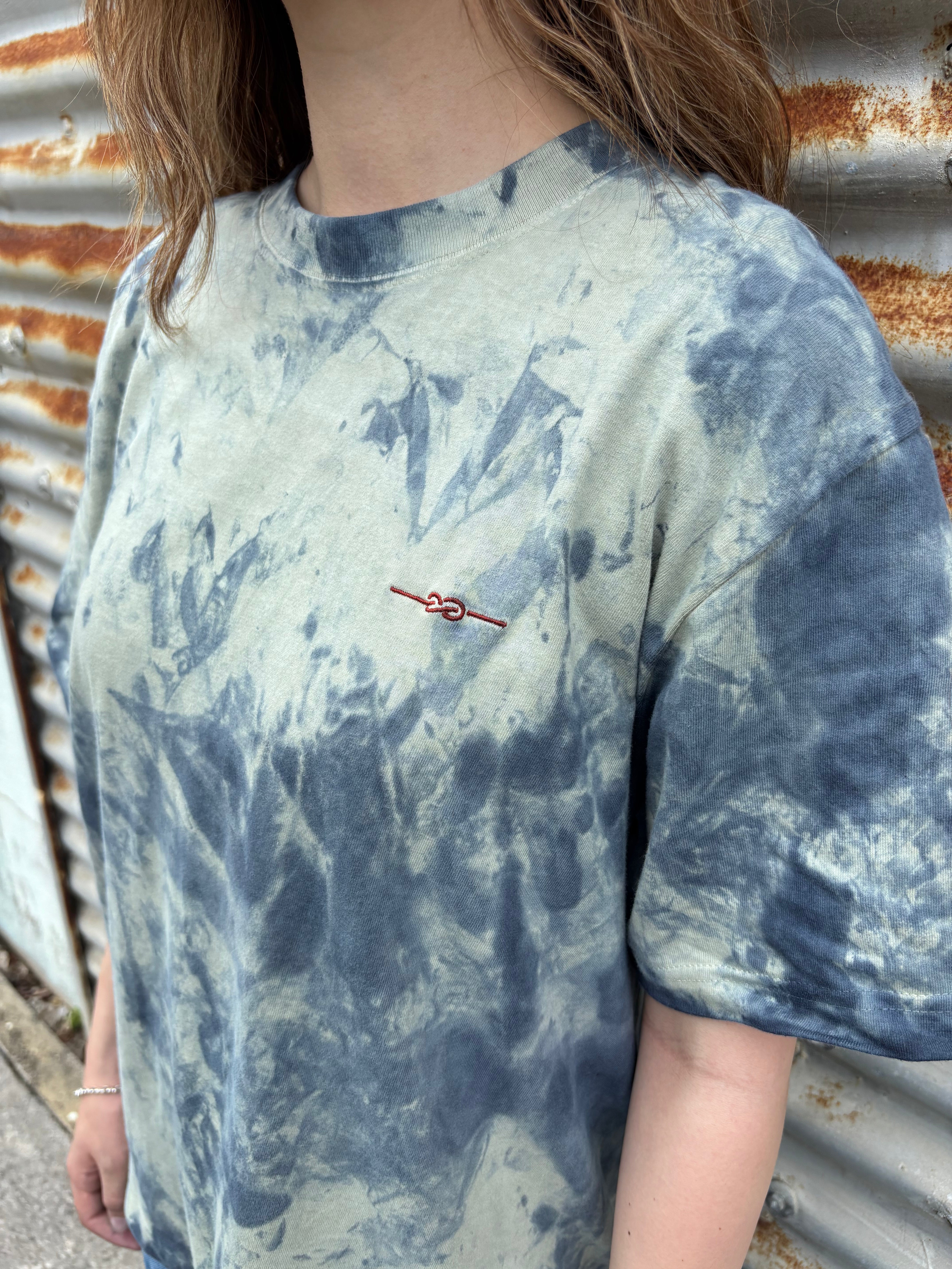 S/S T-shirt /  INDIGO GREEN TIE-DYE